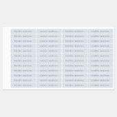 Stoffige Blauwe Gingham Waterdichte Naam Labels (Vel)