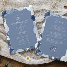 Stoffige Blauwe Hortensia Bruiloft Vintage Alles i