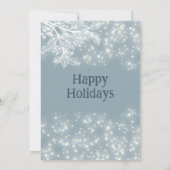 Stoffige blauwe kersttakken corporate kerst kaart (Achterkant)