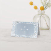 Stoffige blauwe romantische vintage bruiloft plaat (Achterkant)