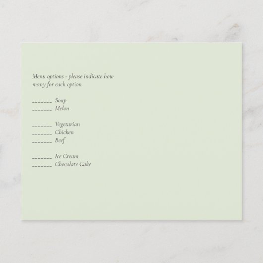 Stoffige Blauwe Rozen Lime Bladeren Trouwbudget (Achterkant)