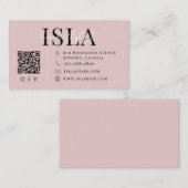 Stoffige Blush Roze Haarstylist Bedrijfskaart Visitekaartje (Voorkant / Achterkant)