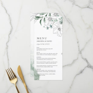 Stoffige Eucalyptus Groene Trouwfeest Menu