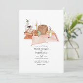 stoffige herfst heiligdom bohemian bruiloft kaart (Staand voorkant)