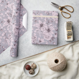 Stoffige Lavendel Bloemen Cadeaupapier