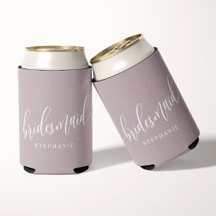 Stoffige Lavendel Bruidsmeisje Modern Schrift  Blikjeskoeler