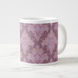 Stoffige Lavendel Roze Mauve Lilac Elegante Damast Extra Grote Beker