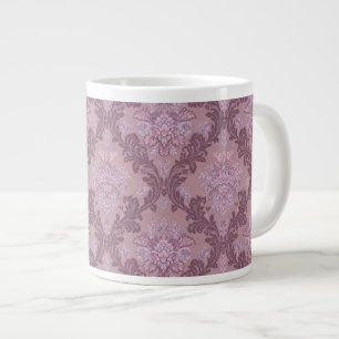 Stoffige Lavendel Roze Mauve Lilac Elegante Damast Extra Grote Beker
