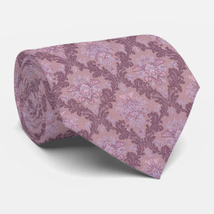 Stoffige Lavendel Roze Mauve Lilac Elegante Damast Stropdas