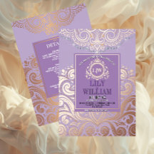 Stoffige lavendel RozeGoud Klassieke Monogram Brui