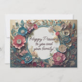 Stoffige lente Pascha Rustiek Elegant Kaart (Voorkant)