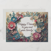 Stoffige lente Pascha Rustiek Elegant Kaart (Voorkant / Achterkant)