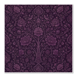 Stoffige mauve Perzische levensboombehang (c) Behang