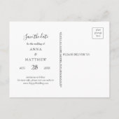 Stoffige Paarse Lavendel Bloemen bruiloft opslaan  Briefkaart (Achterkant)