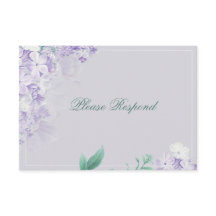 Stoffige Paarse lentebloemen bruiloft