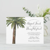 stoffige palm | Bruiloft Viering Zand Terug Kaart (Staand voorkant)