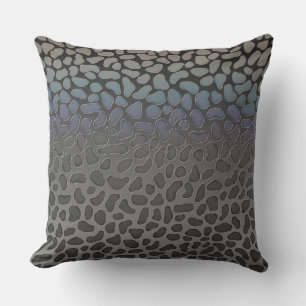 Stoffige Pastel Dierenprint Ombre Paarse Grijze Pe Kussen