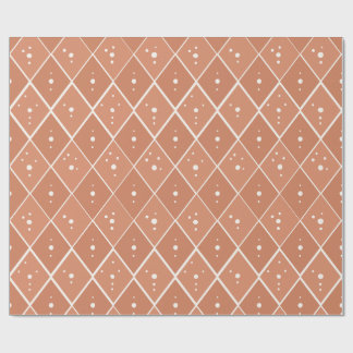 Stoffige Perzik Diamant Modern Scandinavisch Minim Cadeaupapier