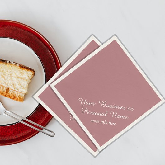 stoffige roos effen kleur servetten