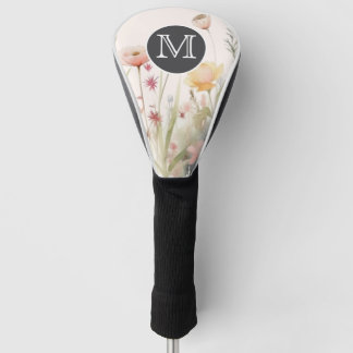 Stoffige Roze Aquarel Wilde Bloem Hoofddeksel voor Golfheadcover