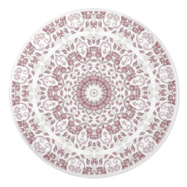 Stoffige Roze Bloem Mandala Keramische Knop