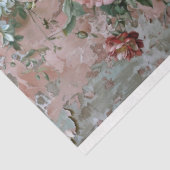 Stoffige Roze Bloemen voor Breedbordontwerp Tissuepapier (Detail)