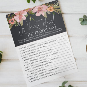 Stoffige Roze Bloemenspel Wat Zou de Bruidegom Zeg Flyer