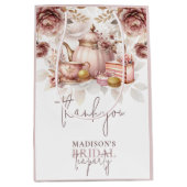 Stoffige Roze Bruiloft Hoge Thee Party Aangepast Medium Cadeauzakje (Voorkant)
