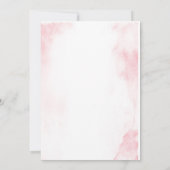 Stoffige roze doop uitnodiging (Achterkant)