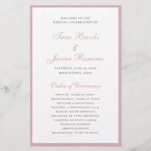 Stoffige Roze Elegant Formeel Budget Huwelijksprog Flyer
