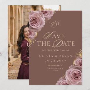 Stoffige Roze Espresso Devine Avond Romantiek Save The Date