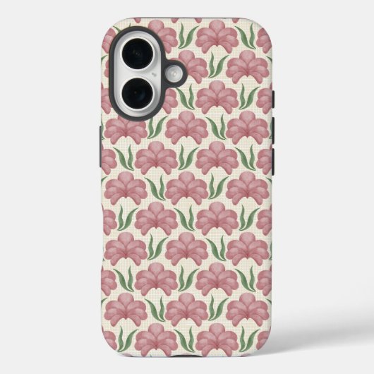 Stoffige Roze Flora Case-Mate iPhone Case (Achterkant)