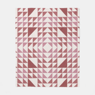 Stoffige Roze Geometrisch Quiltpatroon Fleece Deken