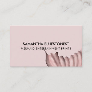 Stoffige roze hand getekende illustratie staart ze visitekaartje