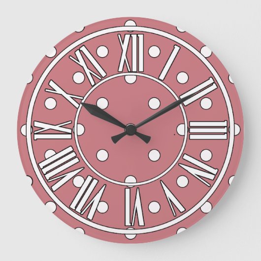 Stoffige Roze Klok met Witte Stippen (Voorkant)