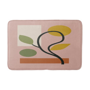 Stoffige Roze Moderne Geometrische  Badmat