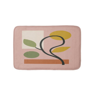Stoffige Roze Moderne Geometrische Badmat