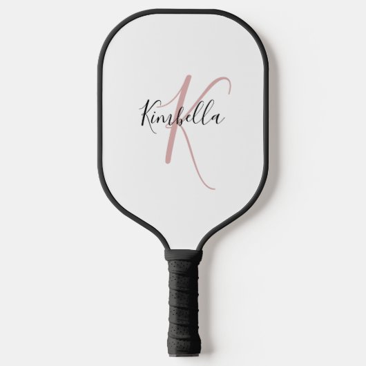 Stoffige Roze Monogram Pickleball Paddle (Voorkant)