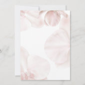 Stoffige roze orchidee waterverf bruiloft kaart (Achterkant)