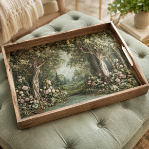 Stoffige Roze Pioen Betoverd Bos Pad Tissuepapier