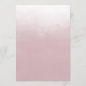 Stoffige Roze Roze Blush Waterverf Verjaardag Trou Menu (Achterkant)