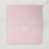 Stoffige roze roze monogramkrans (Buitenkant ongevouwen)