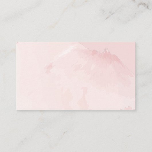 Stoffige Roze Rozen Waterverf Cadeau Registratie Informatiekaartje (Achterkant)