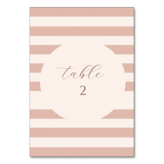 Stoffige roze strepen cirkelvormig frame kaart