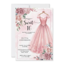 Stoffige Roze Sweet 16 Bloemenjurk