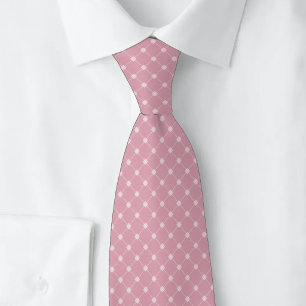Stoffige Roze Tralie Stropdas