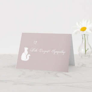 Stoffige Roze Verlies van Kat met Diepste Medeleve Kaart