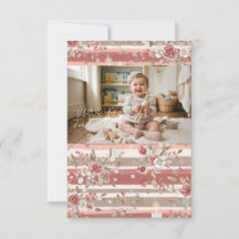 Stoffige Roze Vintage Bloemige Baby Meisje Foto