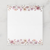 Stoffige Roze Wilde Bloem Plaatskaartjes – Boho Wa (Buitenkant ongevouwen)