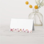 Stoffige Roze Wilde Bloem Plaatskaartjes – Boho Wa (Achterkant)